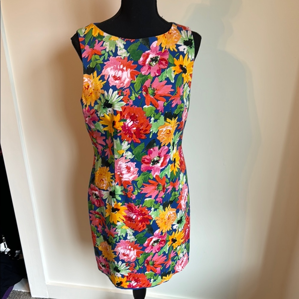Chetta B Colorful Floral Sleeveless Mini Dress